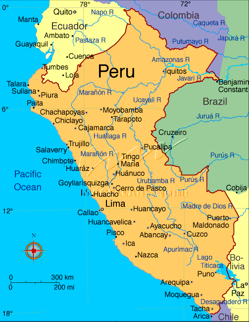 peru political map